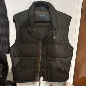 Polo by Ralph Lauren Men's Dark Green Quilted Vest